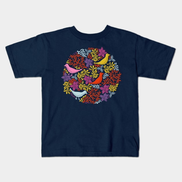 Circle Violet Kids T-Shirt by annapaff